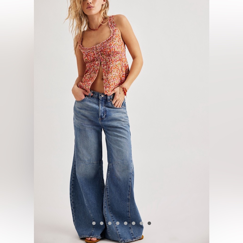 Free People We The Free Eden High Slouchy Flare Wide Leg Jeans